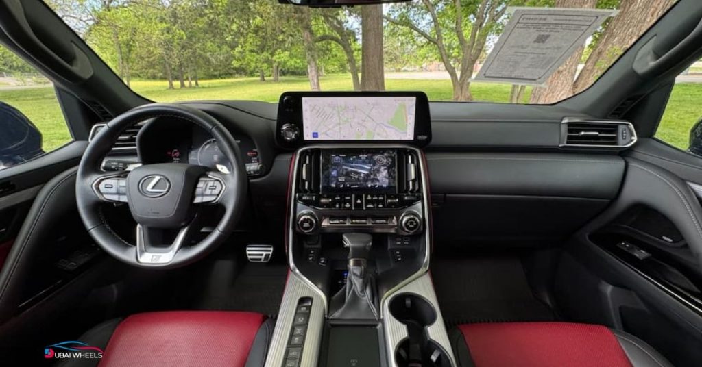 Lexus LX600 UAE interior showcasing premium leather, luxury comfort, and advanced technology