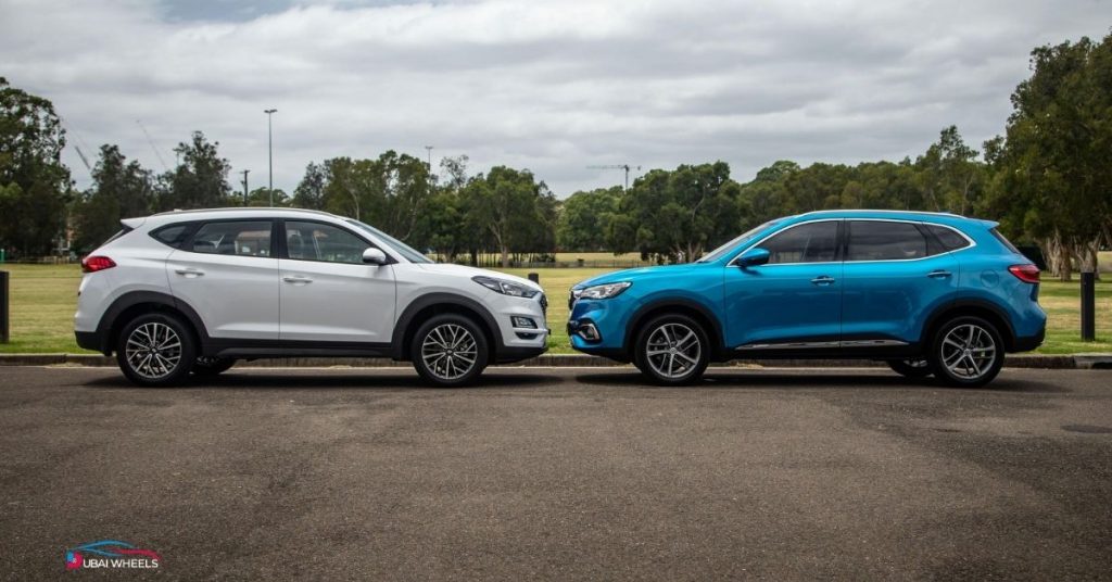 MG HS vs Hyundai Tucson UAE price comparison for affordable compact SUVs