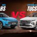 MG HS vs Hyundai Tucson UAE side-by-side compact SUV comparison