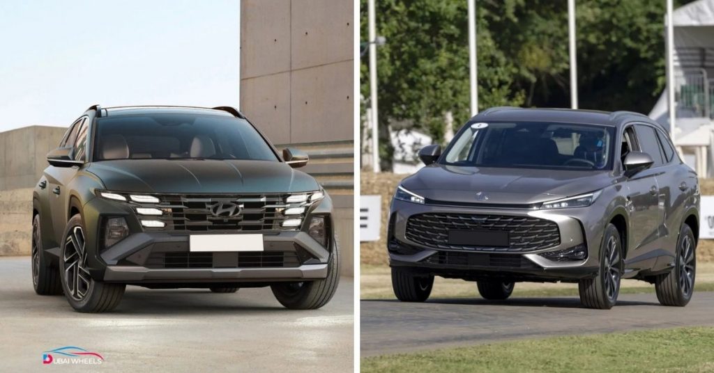 MG HS vs Hyundai Tucson UAE fuel efficiency and running costs comparison for city and highway driving