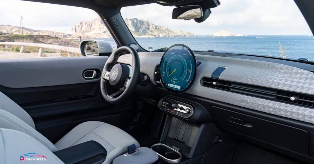 Mini New Cooper interior in the UAE showing sporty, driver-focused design and premium materials