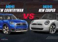 Mini New Cooper vs Mini New Countryman UAE comparison showing design, interiors, and features
