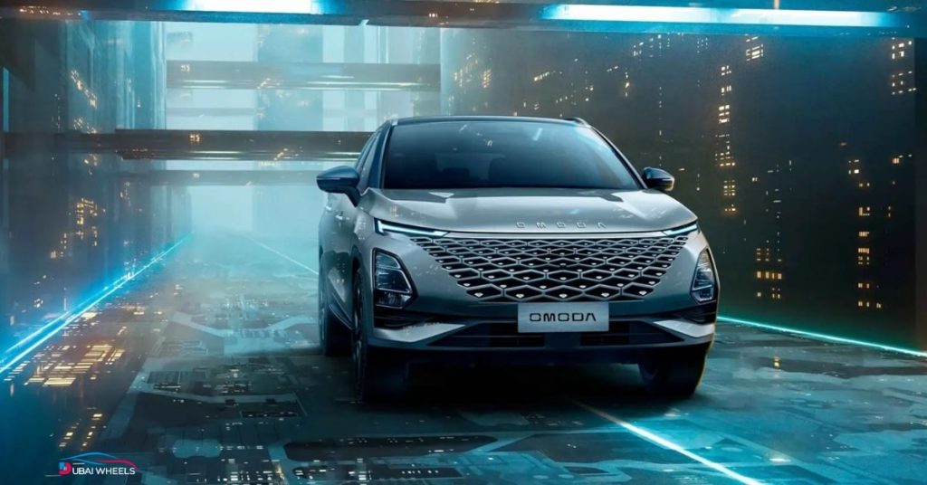 Omoda C5 exterior style in UAE showcasing front fascia, sleek lines, and modern design elements
