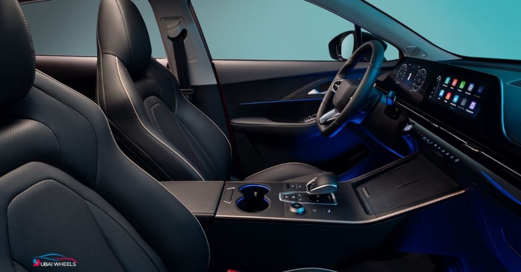 Omoda C5 interior in UAE featuring digital cockpit, infotainment screen, and modern cabin design