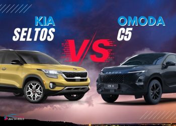 Omoda C5 vs Kia Seltos UAE comparison showing exterior design and size differences
