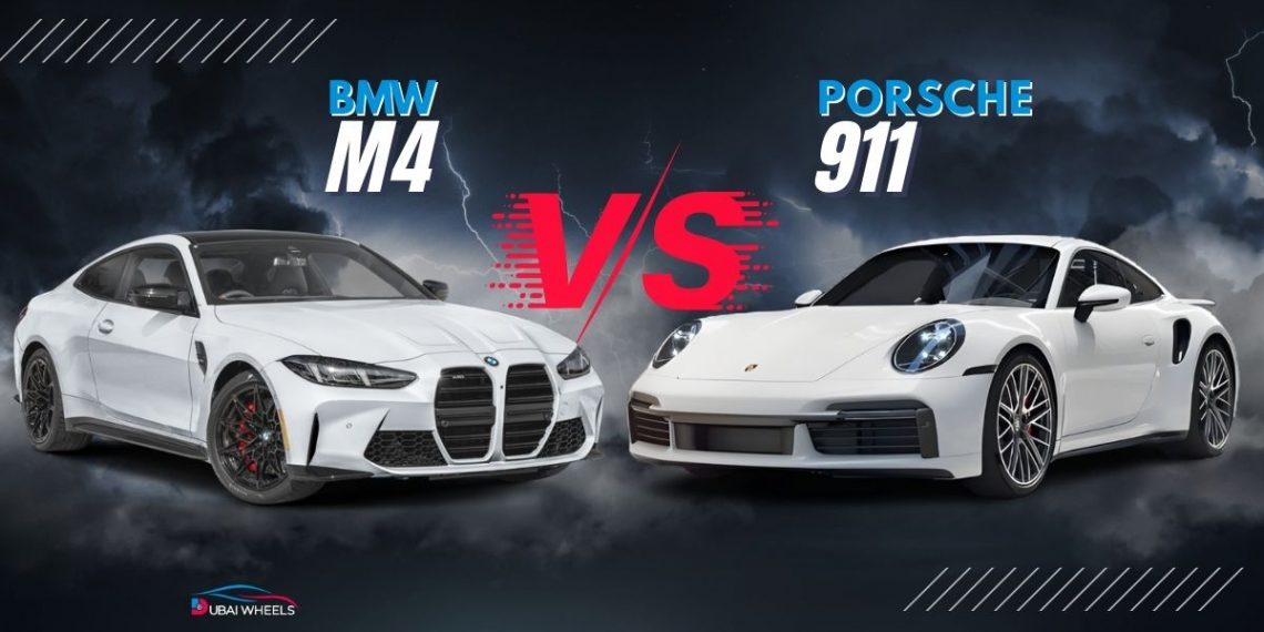 Porsche 911 vs BMW M4 UAE 2026 comparison showing price, performance, interior and driving experience for Dubai and UAE buyers