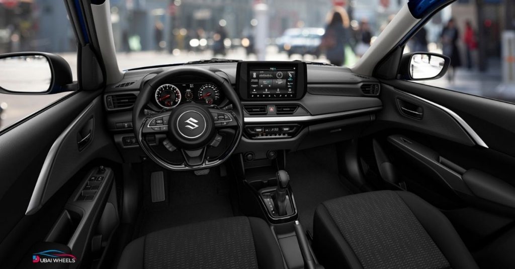Suzuki Swift interior UAE with sporty dashboard and seating