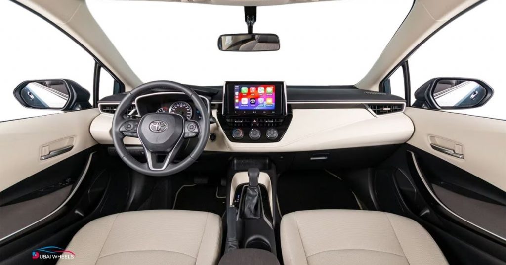 2026 Toyota Corolla UAE interior review – spacious cabin, ergonomic seats, and modern dashboard for families