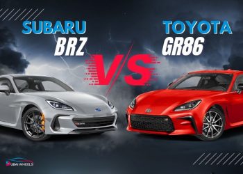 Toyota GR86 vs Subaru BRZ UAE comparison showing front and side design on Dubai roads