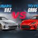Toyota GR86 vs Subaru BRZ UAE comparison showing front and side design on Dubai roads