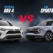 Toyota RAV4 vs Kia Sportage UAE comparison showing exterior design of both compact SUVs