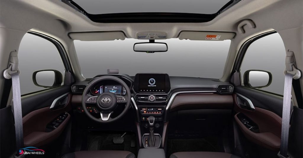 Toyota Urban Cruiser interior UAE showing cabin layout and comfort features