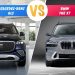 BMW X7 vs Mercedes-Benz GLS UAE luxury SUV comparison showing front exterior design and road presence