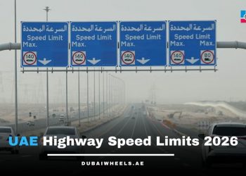 Emirates Road Speed Limit 2026 showing UAE speed limits, radar trigger speed and Dubai buffer rules on E611 highway