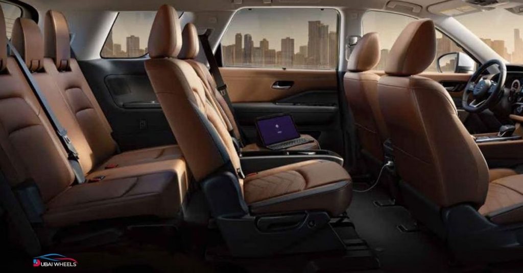 Ford Everest vs Nissan Pathfinder SUV comparison in UAE showing front design, size difference, and road presence of both 7-seater SUVs