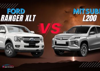 Ford Ranger XLT vs Mitsubishi L200 UAE comparison showing design and size difference