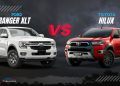 Ford Ranger XLT vs Toyota Hilux UAE pickup truck comparison for price, features, mileage and off-road driving