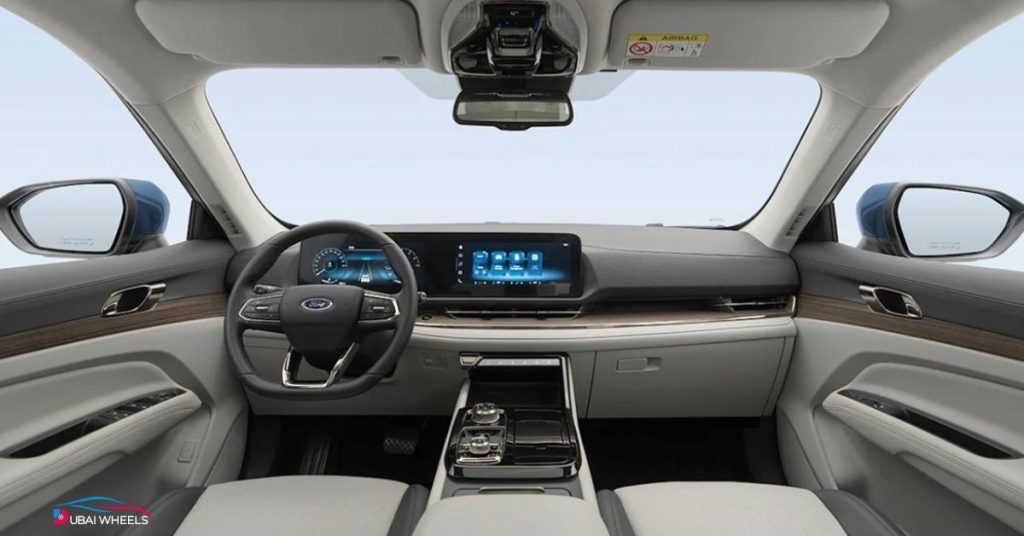 Ford Territory interior UAE showing spacious cabin, modern dashboard, and tech features for comfortable city and highway driving