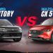 Ford Territory vs Mazda CX-5 UAE comparison showing both compact SUVs for Dubai city and UAE highways