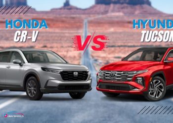 Honda CR-V vs Hyundai Tucson UAE 2026 comparison showing exterior design and size difference