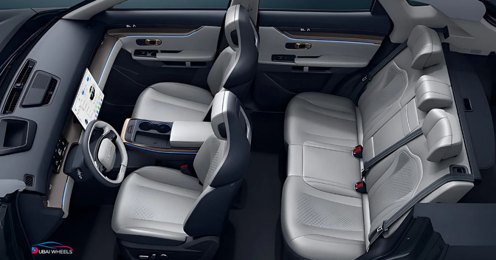 Jetour Dashing interior UAE showing dual screens, panoramic sunroof and premium cabin design