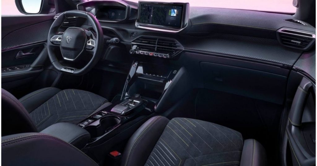 Peugeot 2008 UAE 2026 interior with digital i-Cockpit and touchscreen infotainment