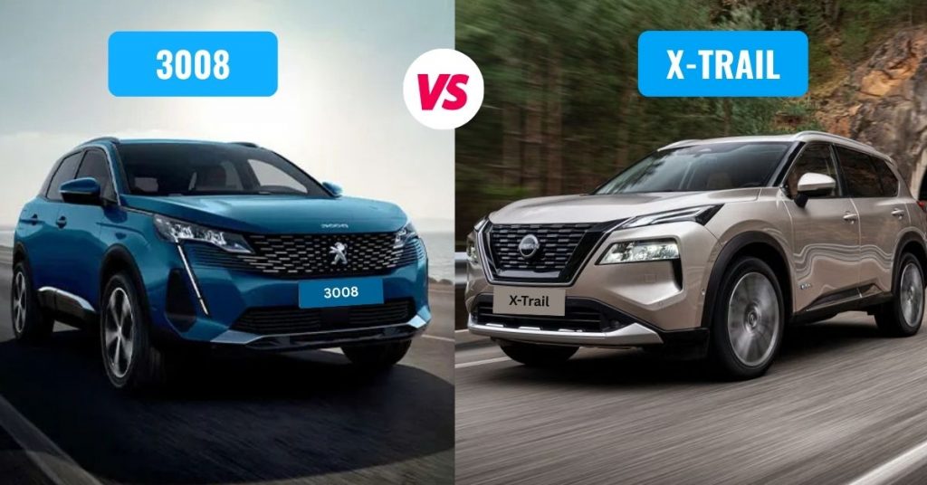 Peugeot 3008 vs Nissan X-Trail UAE exterior comparison 2026 models