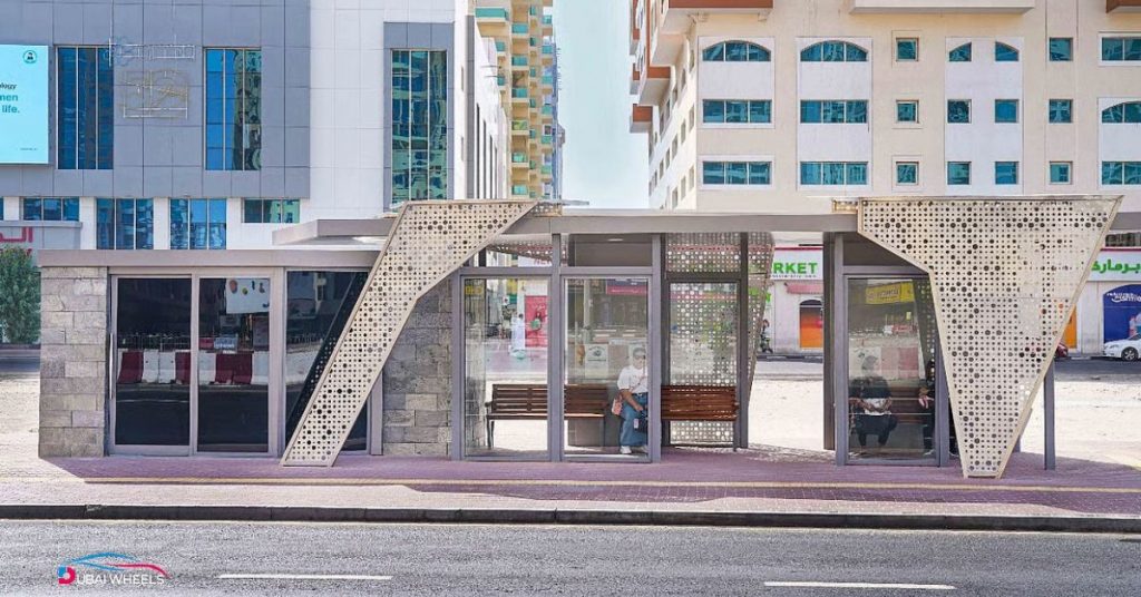 Accessible RTA Bus Shelters Dubai with wheelchair ramp and tactile paving for inclusive travel