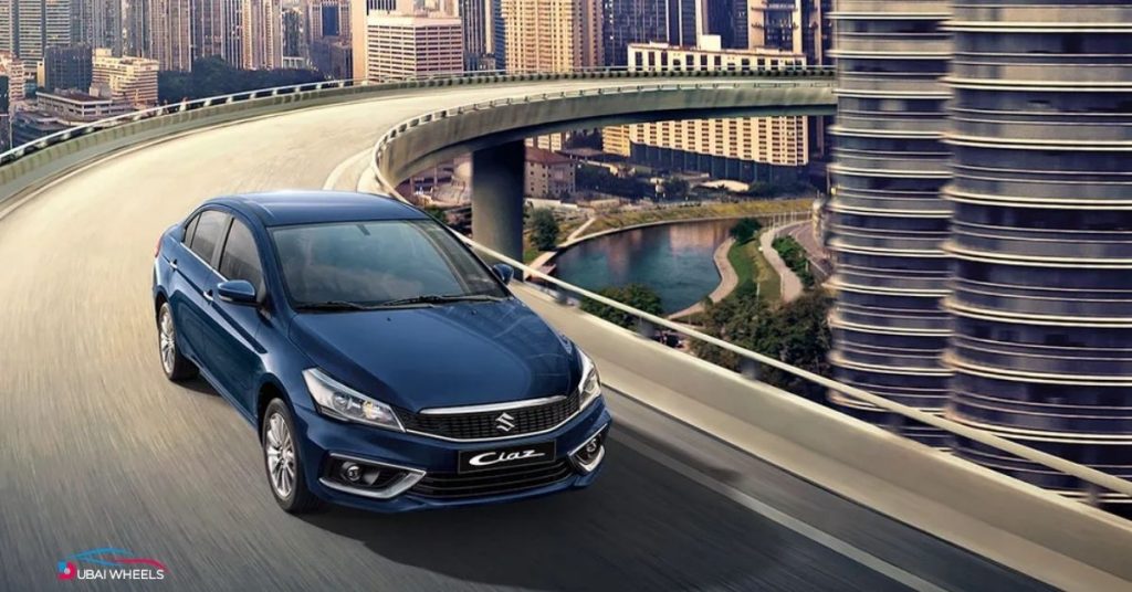 Suzuki Ciaz UAE fuel consumption display showing 18–20 km per liter mileage