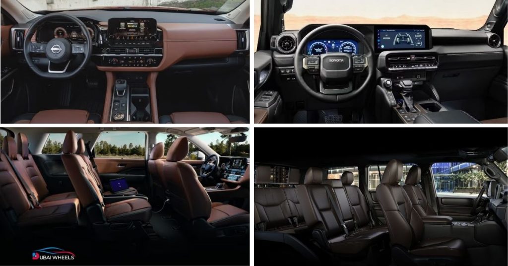 Toyota Prado vs Nissan Pathfinder UAE interior comfort and seating space