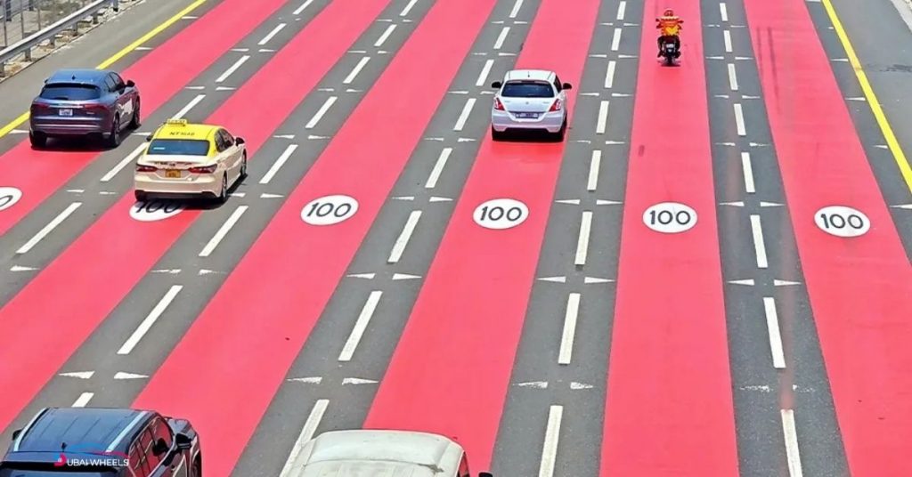 UAE speed buffer explained for Emirates Road Speed Limit 2026 showing Dubai 20 km/h radar margin vs Abu Dhabi zero tolerance policy on E611