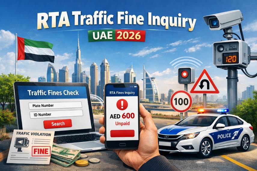 Traffic Fine Inquiry by Number Plate in UAE 2026: Check Your RTA Fines Online Instantly