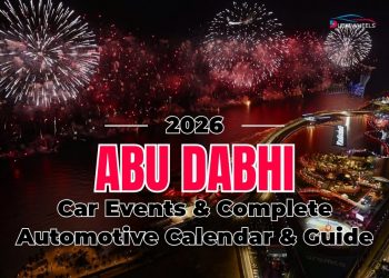 Abu Dhabi car events 2026 at Yas Marina Circuit featuring Formula 1 racing, supercars, EV showcases, and premium motorsport experiences