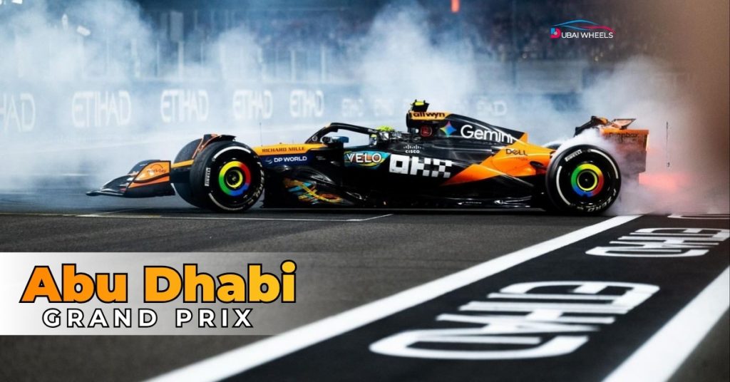 Formula 1 Abu Dhabi Grand Prix 2026 night race at Yas Marina Circuit featuring premium motorsport action and illuminated racing atmosphere