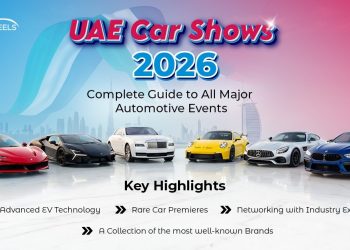 UAE Car Shows 2026 featuring luxury supercars, EV displays, and major automotive events in Dubai and Abu Dhabi