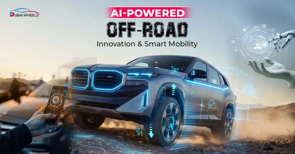 AI-powered off-road SUV using predictive traction control, adaptive suspension, and real-time terrain mapping in the UAE desert