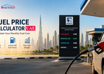 Fuel Price Calculator UAE showing how to estimate monthly fuel cost in UAE based on current fuel prices, driving distance, and vehicle mileage