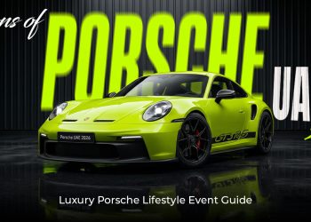 Icons of Porsche UAE 2026 featuring classic Porsche models, modern Porsche supercars, luxury lifestyle experiences, and automotive heritage displays in Dubai