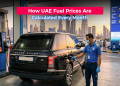 UAE Fuel Price Calculation showing how monthly petrol prices are determined using global oil benchmarks refining costs transport margin and VAT