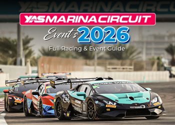 Yas Marina Circuit in Abu Dhabi hosting Formula 1 and motorsport events during the 2026 racing season