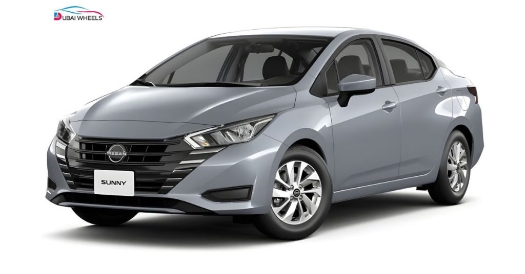 Nissan Sunny 2025 in UAE featuring affordable pricing, fuel-efficient engine, family-friendly interior, and reliable sedan design