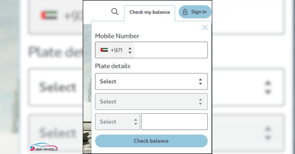 Check Salik balance in UAE using vehicle plate number without login on the official Salik website for tourists and residents.