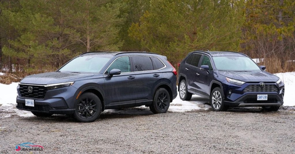 Toyota RAV4 vs Honda CR-V UAE segment leaders in compact SUVs, known for reliability, comfort, and practicality for UAE drivers.
