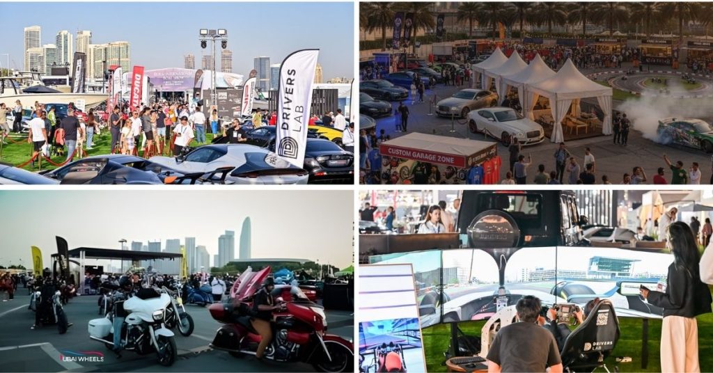 Family-friendly car and bike experiences at Middle East Car & Bike Week 2026 Dubai, featuring children’s zones, simulator rides, mini car exhibitions, and interactive games