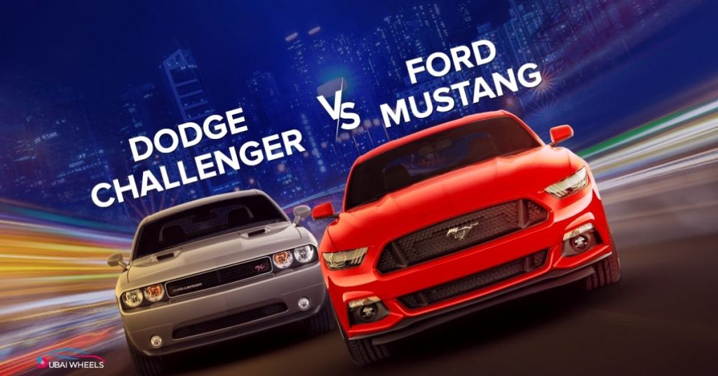 Ford Mustang vs Dodge Challenger UAE performance comparison – Acceleration, handling, and V8 power on Dubai roads 2026