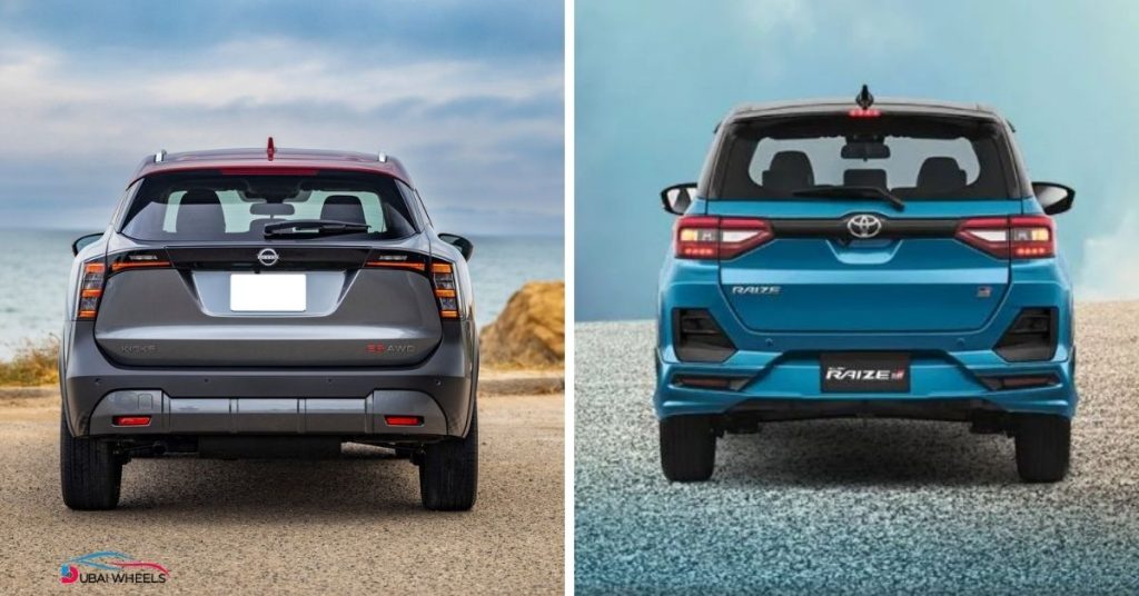 Nissan Kicks vs Toyota Raize UAE daily driving comfort comparison in Dubai and Abu Dhabi