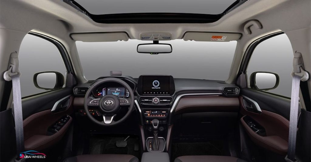 Toyota Urban Cruiser interior UAE showing cabin layout and comfort features