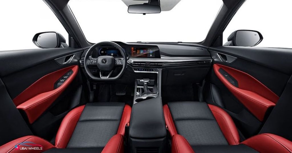 Changan CS35 Plus interior UAE 2026 – touchscreen infotainment, digital instrument cluster, and comfortable cabin