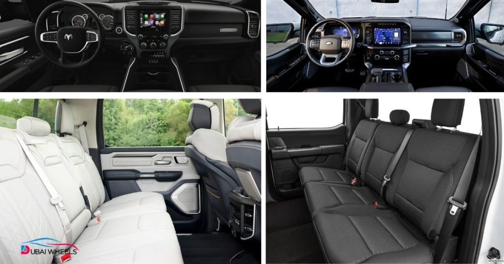 Ford F-150 Tremor vs RAM 1500 Rebel UAE interior and comfort comparison