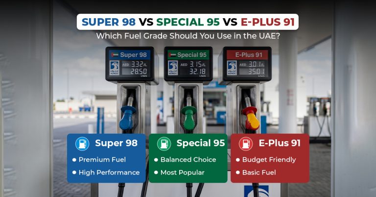 Super 98 vs Special 95 vs E-Plus 91 Petrol: Which Grade Should You Use in the UAE?
